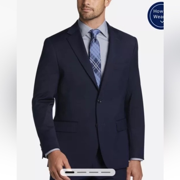 Tommy Hilfiger Other - Tommy Hilfiger Navy Blue‎ Two Button Blazer Jacket Sport Coat Men’s 44L